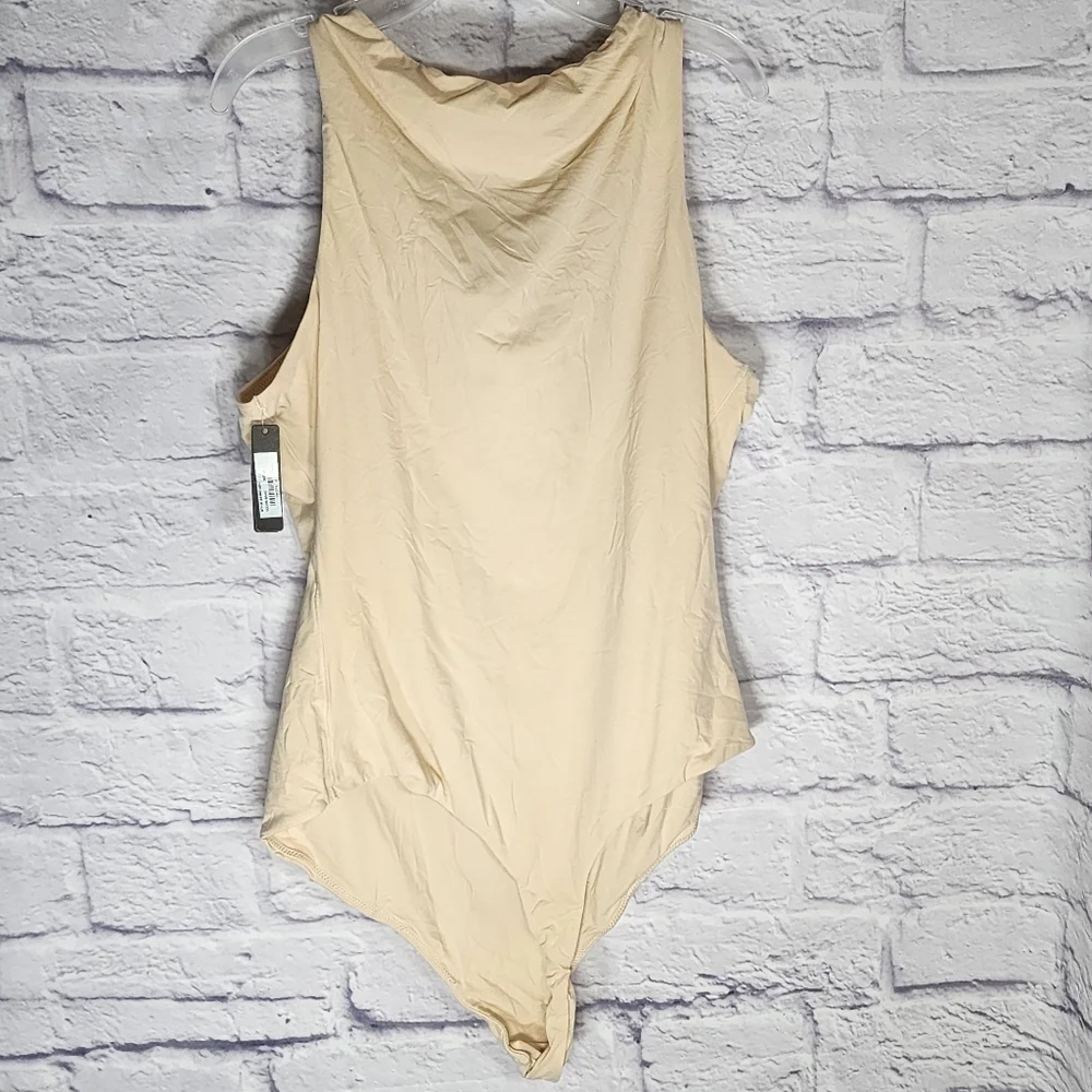 SKIMS FITS EVERYBODY HIGH NECK BODYSUIT/ 2X/ SAND/ NWT - Picture 2 of 11
